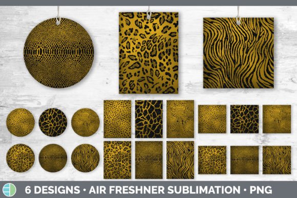 Amber Animal Print Air Freshener | Subli: Bold & Vibrant Sublimation Assets