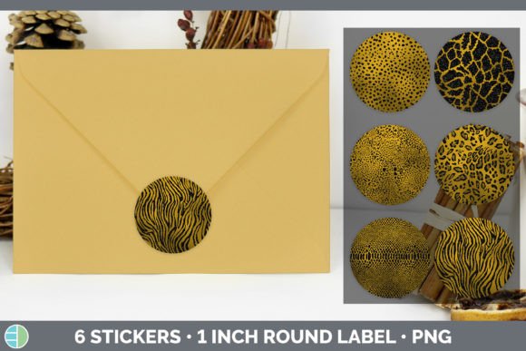 Amber Animal Print Stickers: A Bold Design Asset