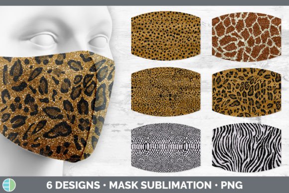 Animal Print Mask | Sublimation Glitter: Bold Design for Modern Creators