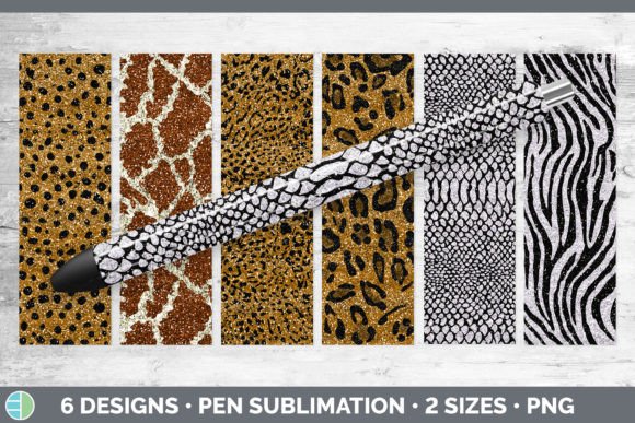 Animal Print Pen Wraps: Glitter Epoxy & Sublimation Designs