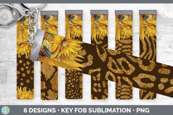 Animal Print Sunflower Key Fob | Wristle: A Wildly Creative Design Asset