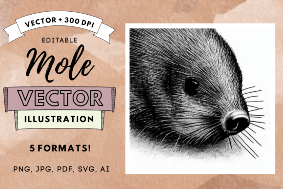 Charming Cute Mole Animal Nursery Kids Wall Decor for Any Project