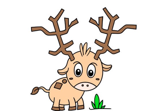 Charming Farm Animal Deer: A Flat Design Guide