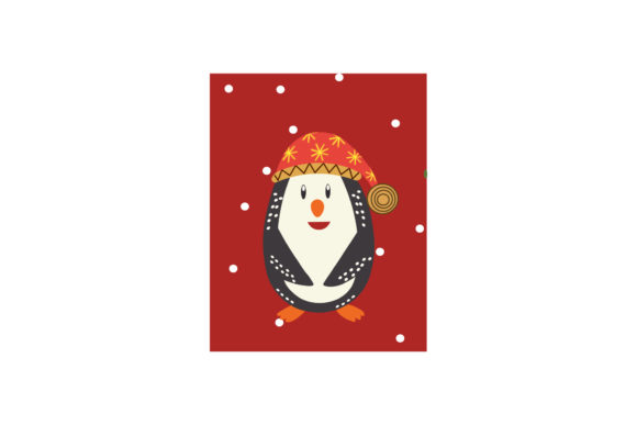Christmas Animal Character Penguin: A Festive Design Asset