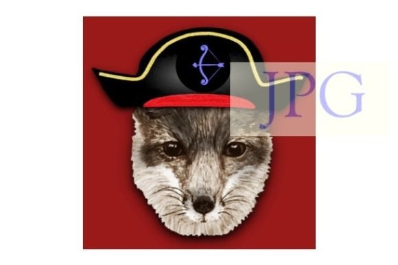 Enchanting Fox Pirate Watercolor Wild Animal Print