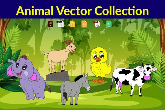 Five Cartoon Animal Designs for Playful Projects