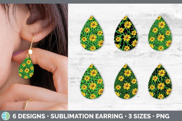 Green Animal Print Teardrop Earring: Bold Style with Su