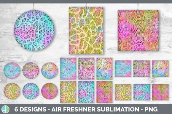 Iridescent Animal Print Air Freshener: A Sublimation Design