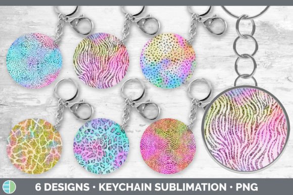 Iridescent Animal Print Keychain Bundle: A Design Asset for Modern Creators