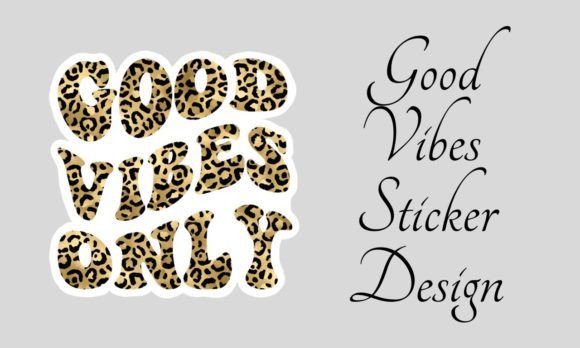 Leopard Animal Print GVO Text Sticker for Bold Branding