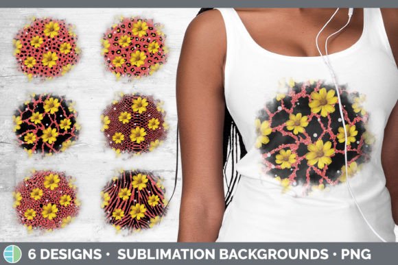Red Animal Print Background: Grunge Sublimation Bundle