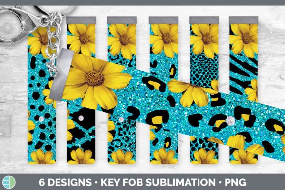 Teal Animal Print Key Fob | Wristlet Sub: A Bold Design Asset