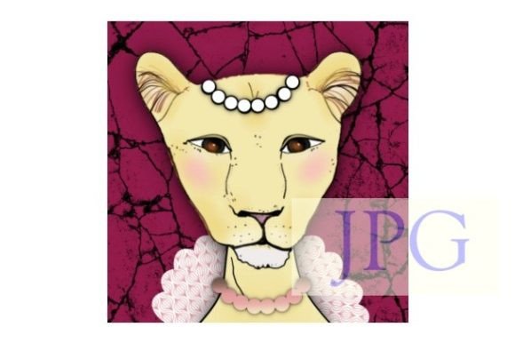Unleashing Wild Elegance: The Cute Lioness Lady Animal Face Art