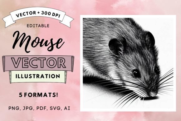 Whimsical Nursery Mouse Vector: A Designer's Asset