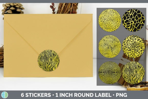 Yellow Animal Print Stickers: The Bold Graphic Your Projects Need
